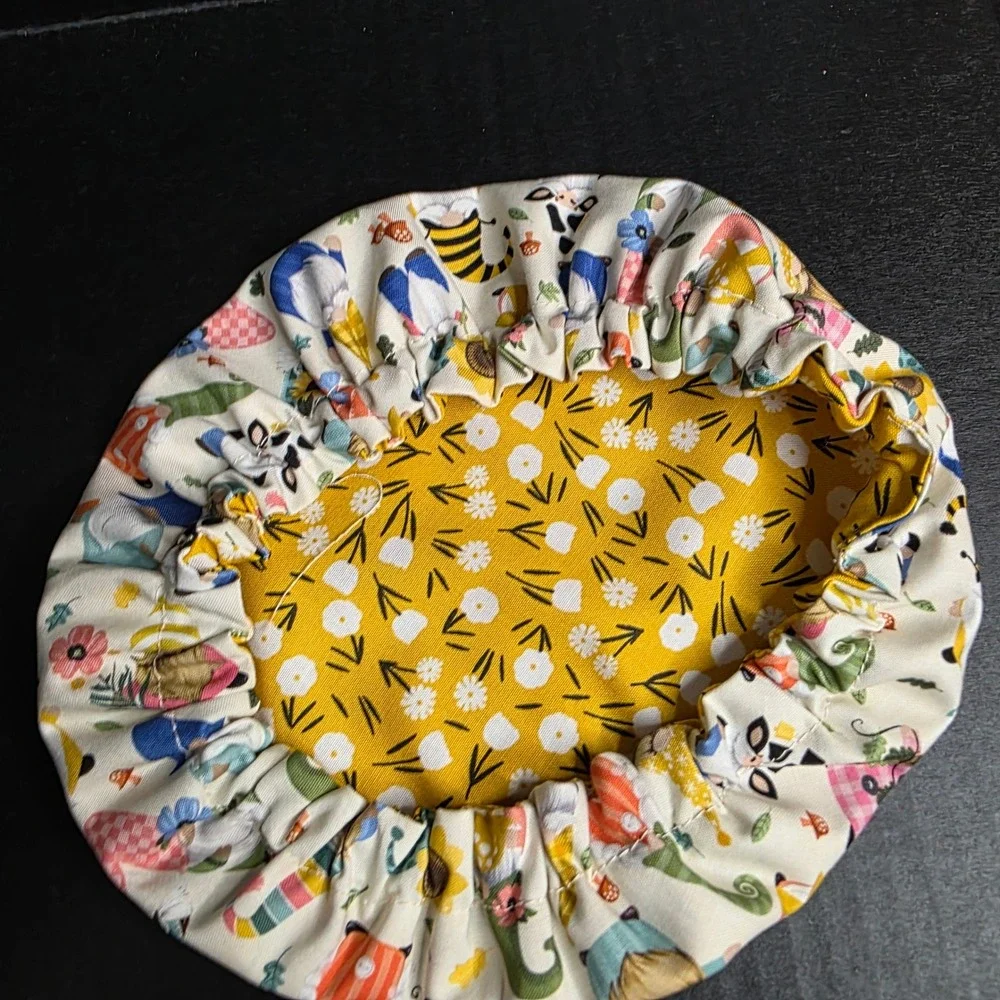 Garden Gnome Goldenrod Floral KitchenAid Mixer Mixing Bowl Cover Baking